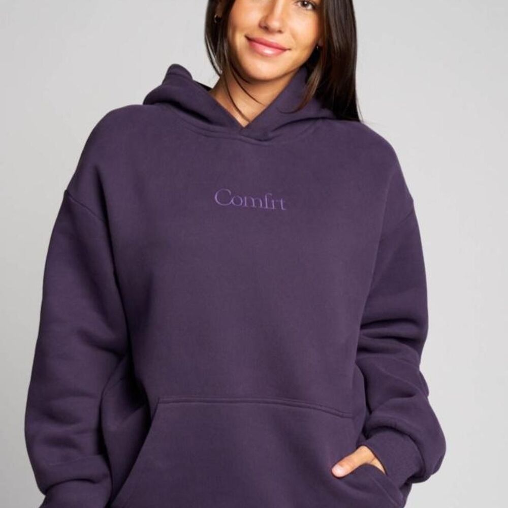 Comfrt Women's Black and Blue Hoodie